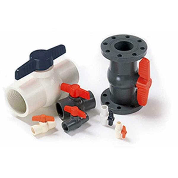 American Valve P200-80 4 4 in. PVC Ball Valve - International Polymer Solutions Schedule 80 P200-80 4&quot;